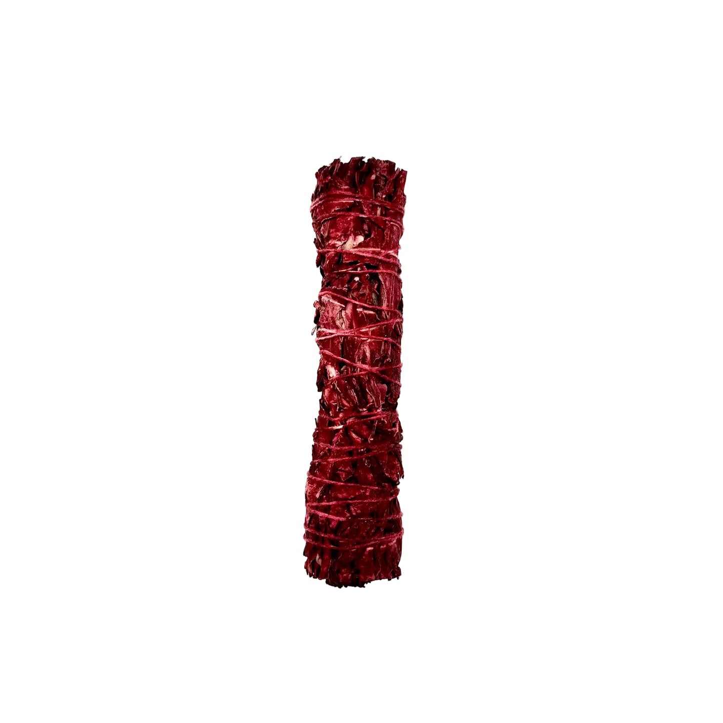 Red incense stick on a white background