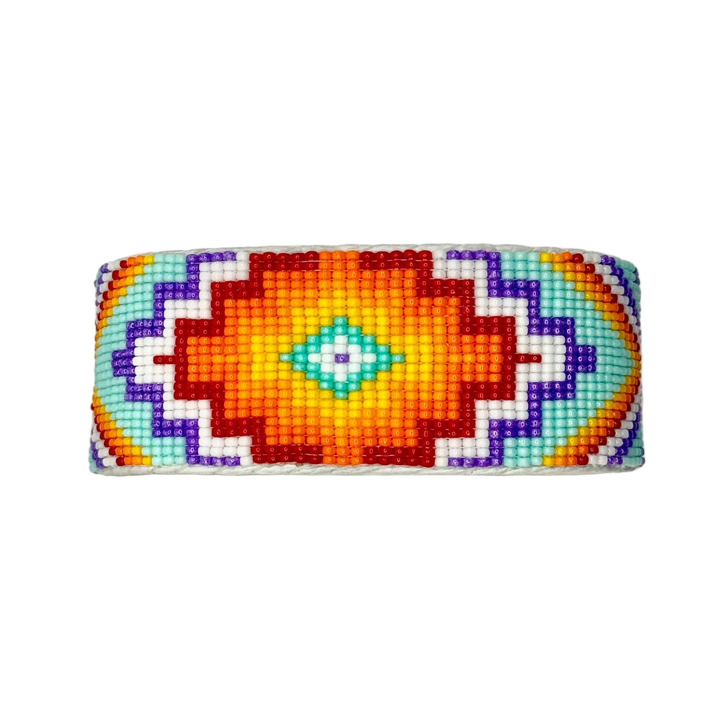 Handmade Vibrant Geometric Cuff