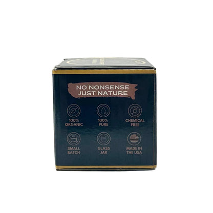 Product packaging with 'No Nonsense Just Nature' branding on a white background