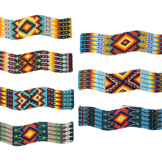 Handmade Wavy Beaded Barrette