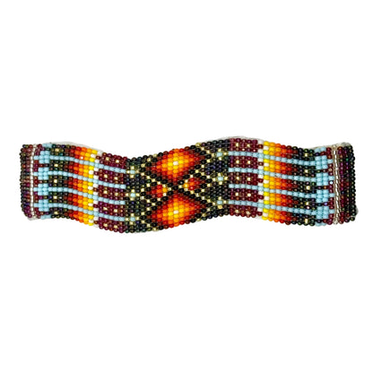 Handmade Wavy Beaded Barrette