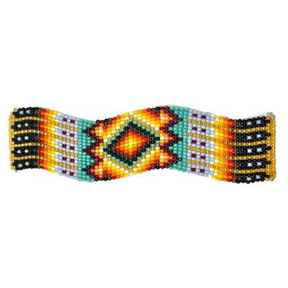 Handmade Wavy Beaded Barrette