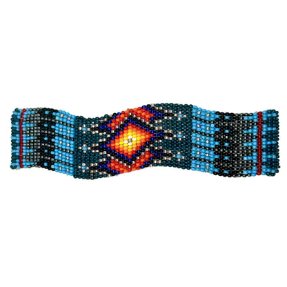 Handmade Wavy Beaded Barrette