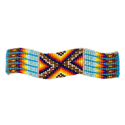 Handmade Wavy Beaded Barrette