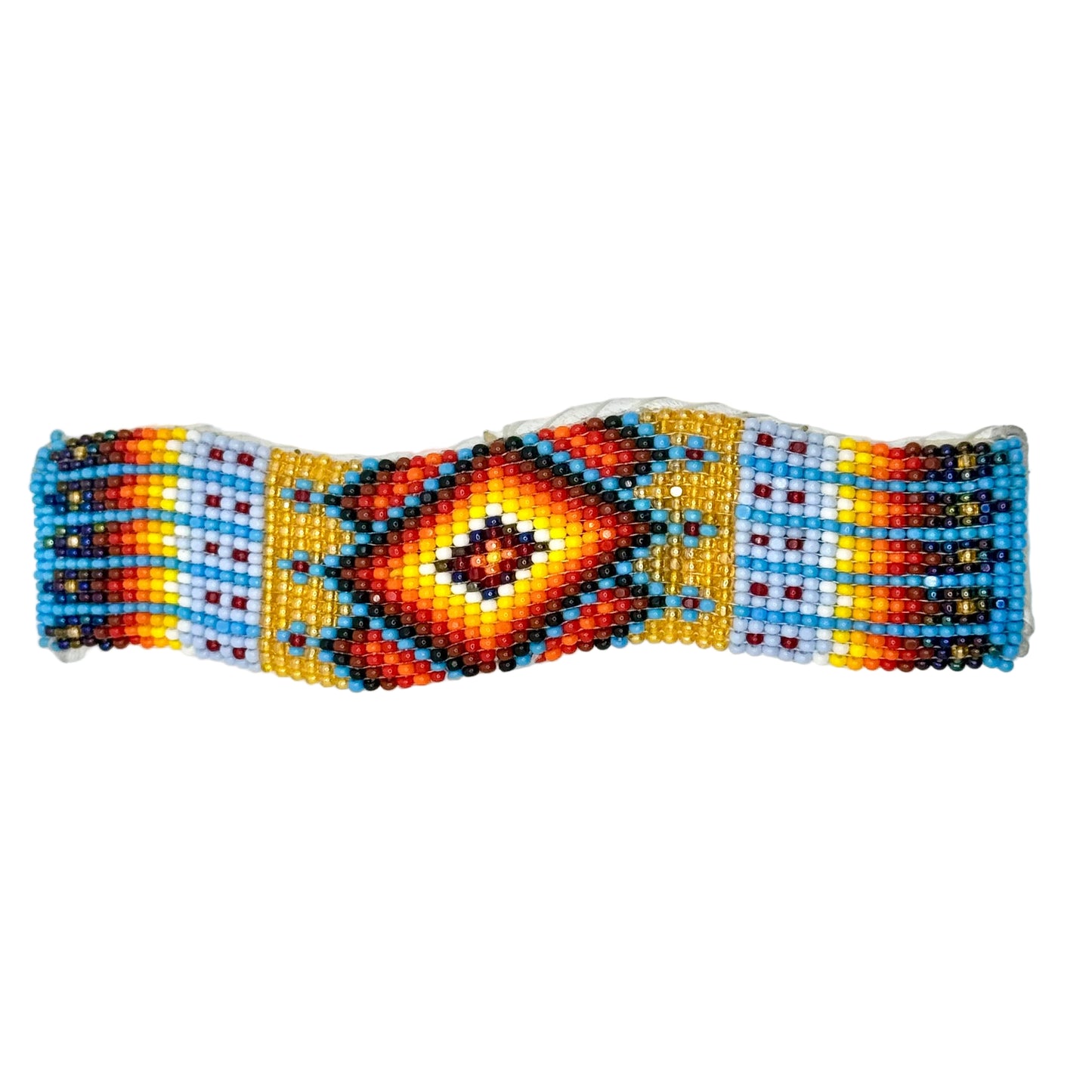 Handmade Wavy Beaded Barrette