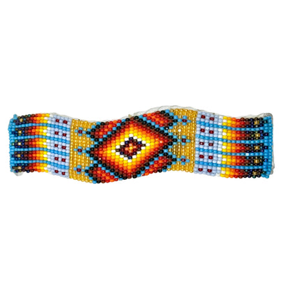 Handmade Wavy Beaded Barrette