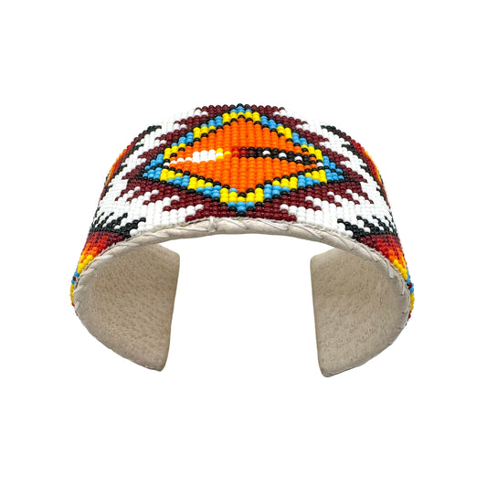 Handmade Feather Beaded Cuff