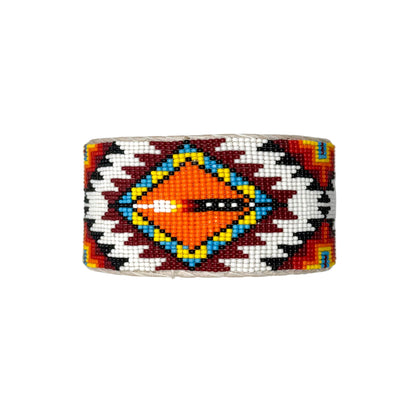 Handmade Feather Beaded Cuff