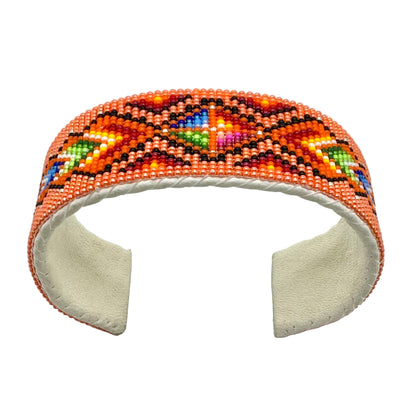 Handmade Orange Geometric Cuff