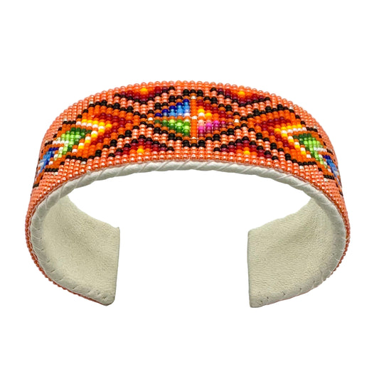 Handmade Orange Geometric Cuff