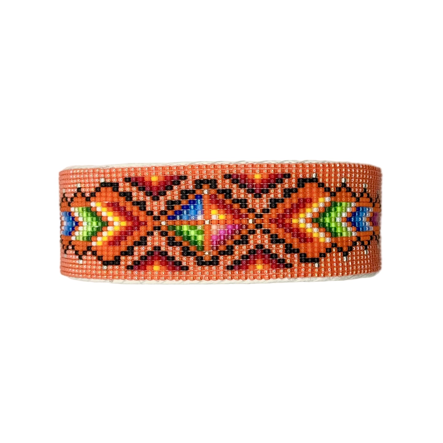 Handmade Orange Geometric Cuff