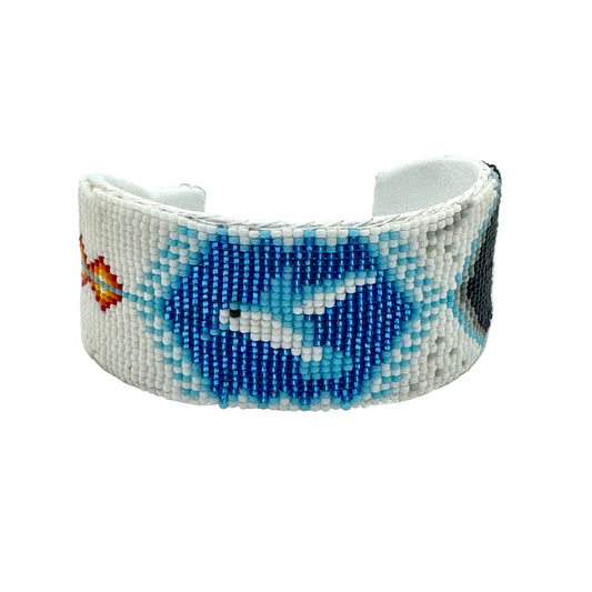 Handmade Hummingbird Beaded Cuff
