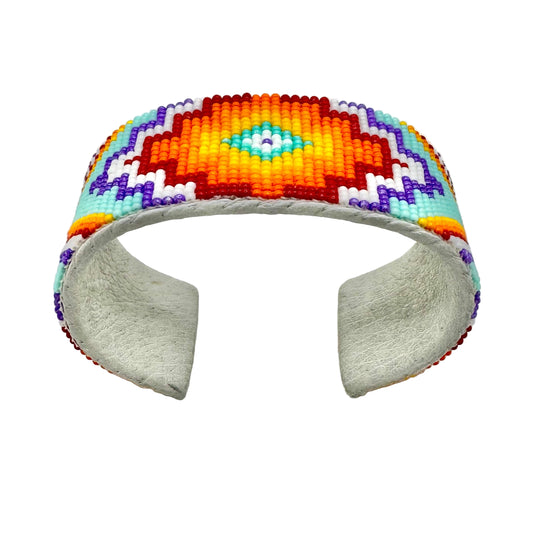 Handmade Vibrant Geometric Cuff
