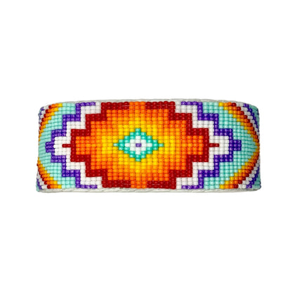 Handmade Vibrant Geometric Cuff