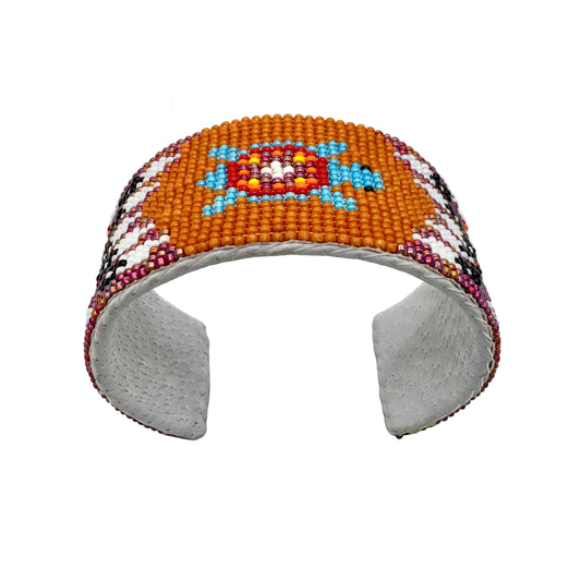Handmade Beaded Turtle Cuff