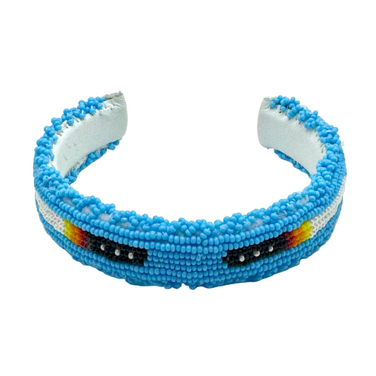 Handmade Beaded Feather Cuff