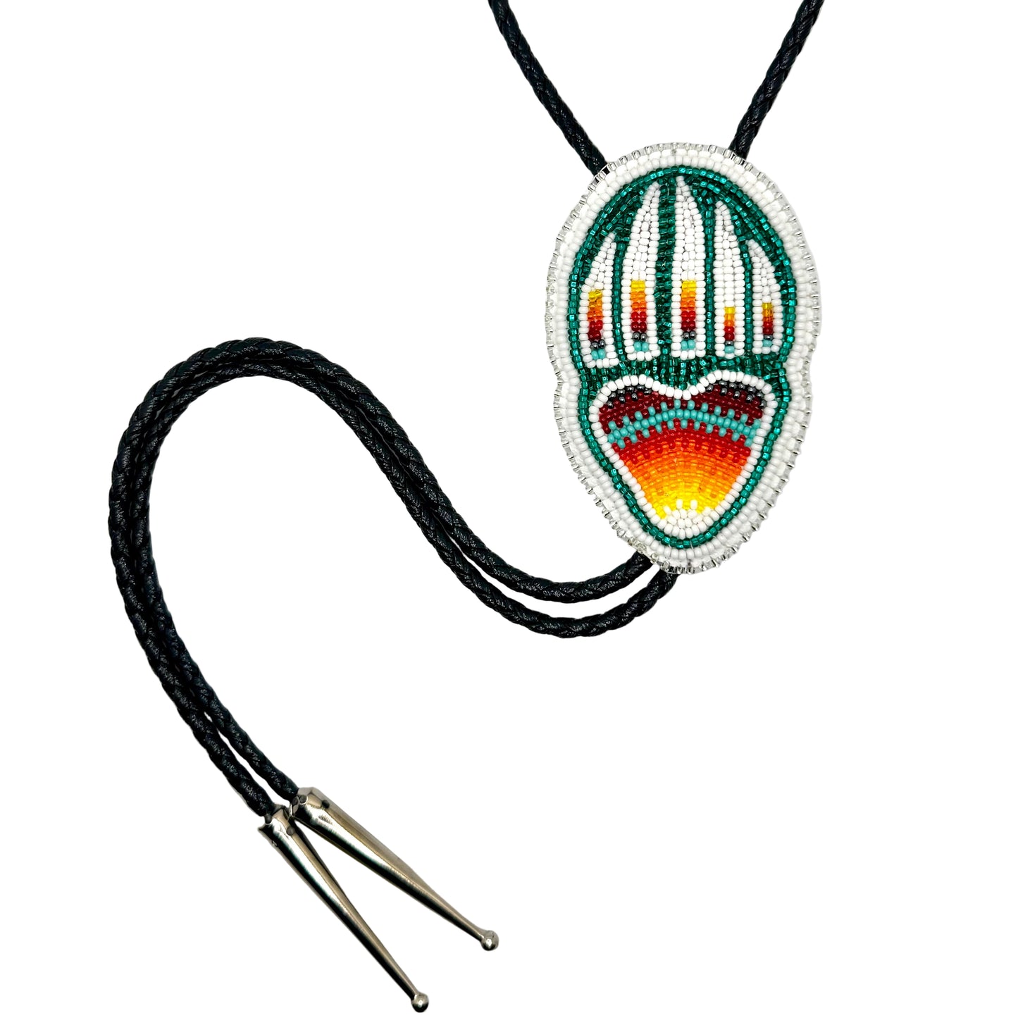 Beaded Bear Claw Bolo Tie