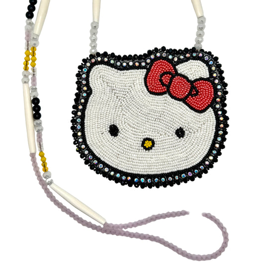 Handmade Beaded Hello Kitty Medallion