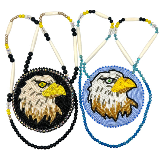 Handmade Beaded Eagle Medallion