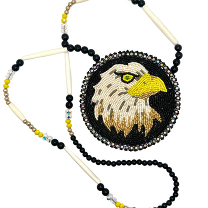 Handmade Beaded Eagle Medallion