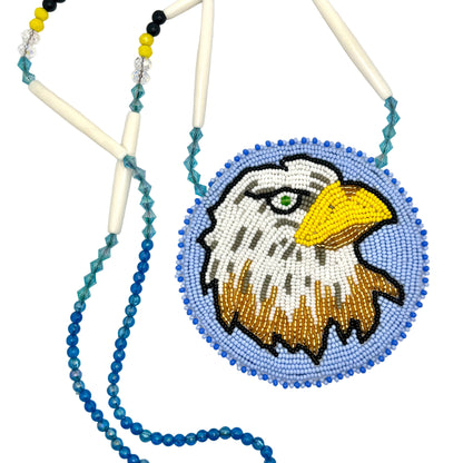 Handmade Beaded Eagle Medallion