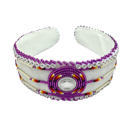 Handmade Purple Beaded Headband