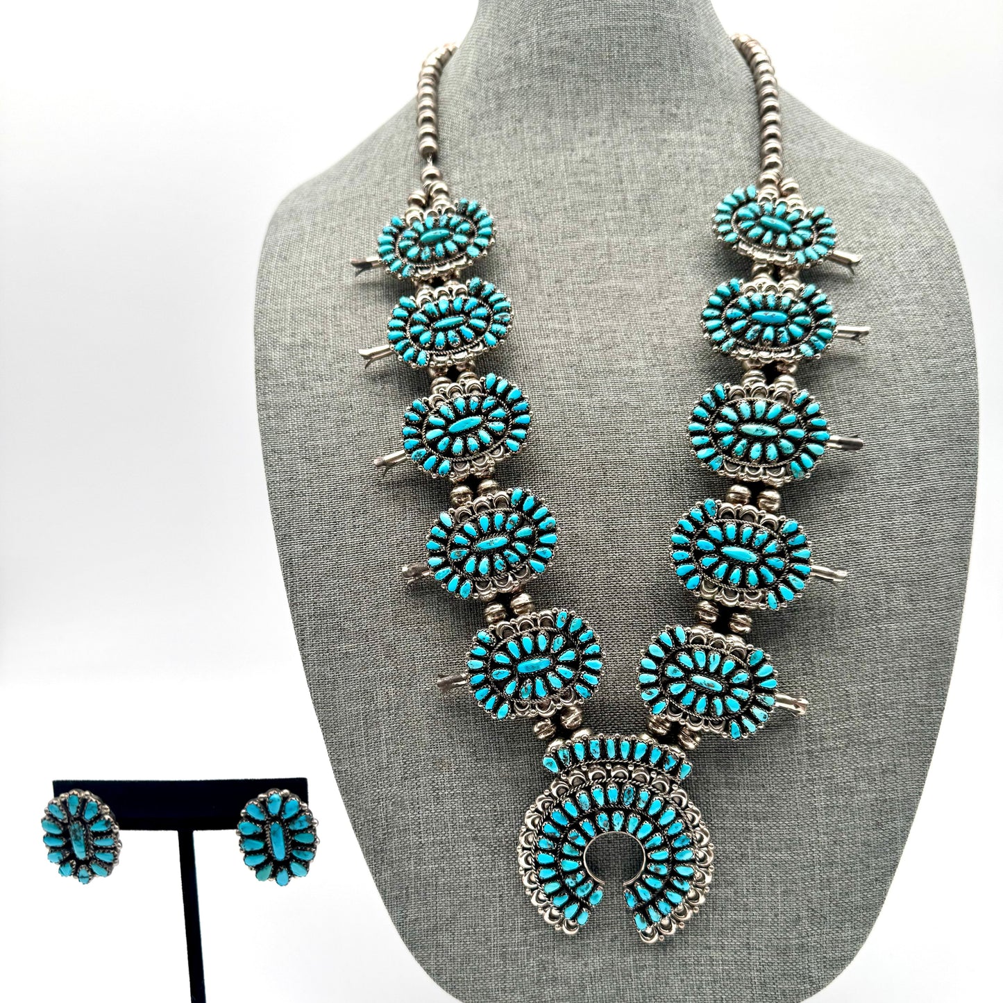 Turquoise Squash Blossom Set