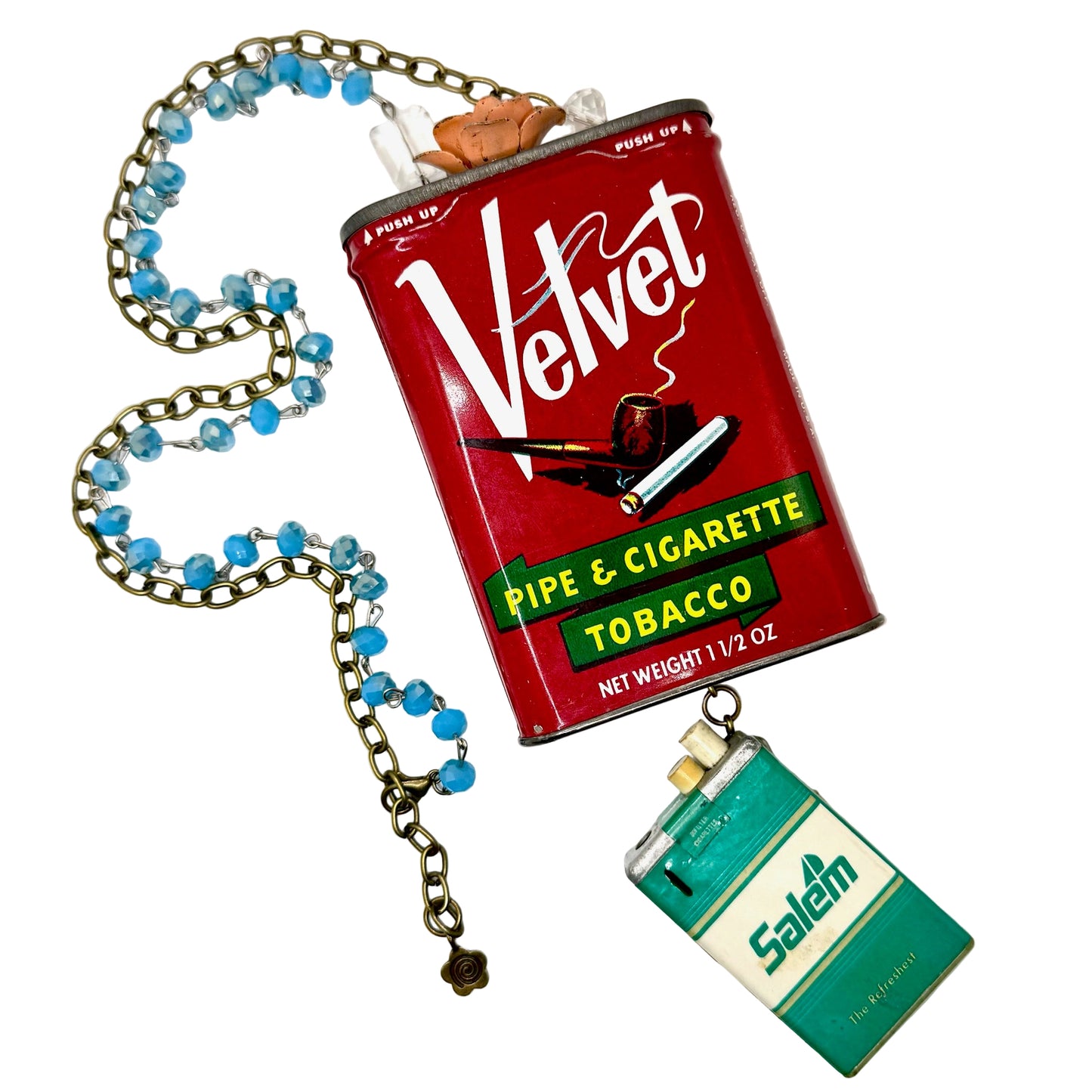 Gina's Originals Tobacco Tin & Lighter Necklaces