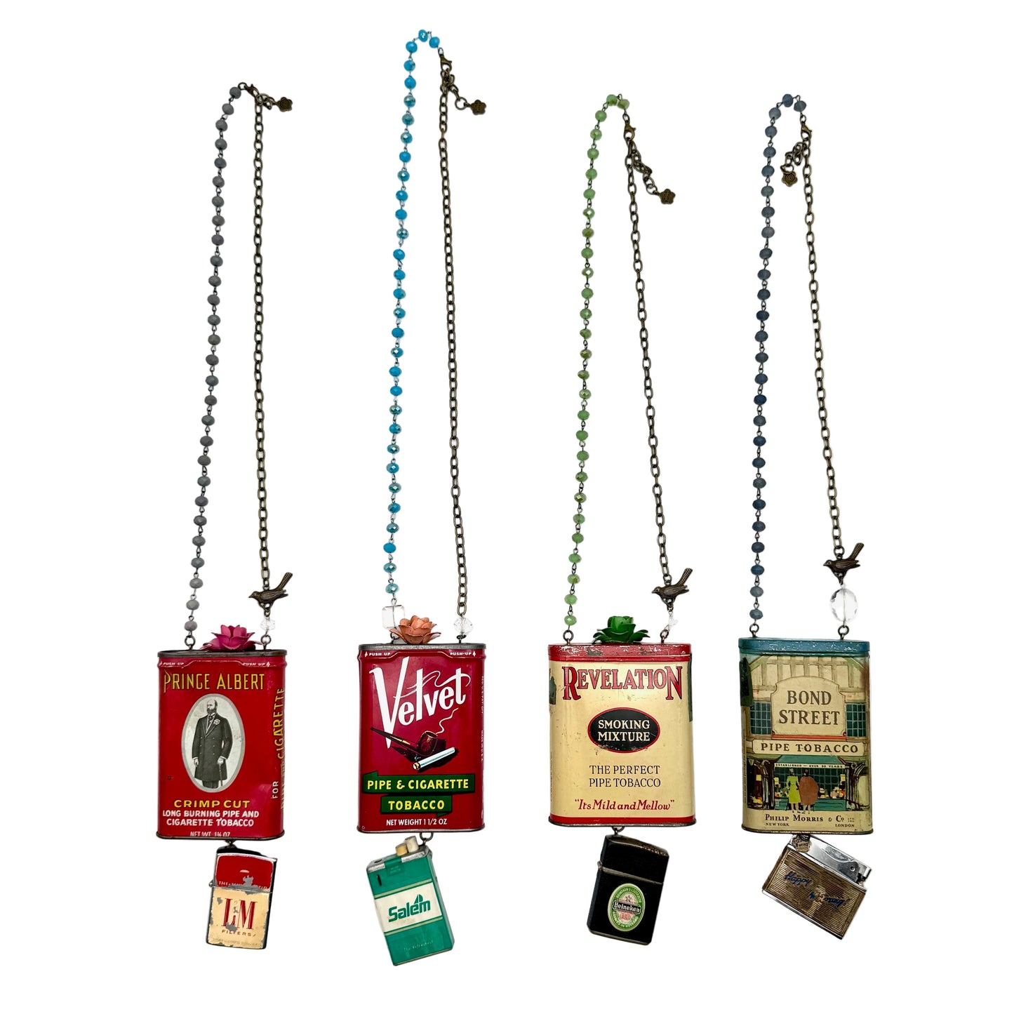 Gina's Originals Tobacco Tin & Lighter Necklaces