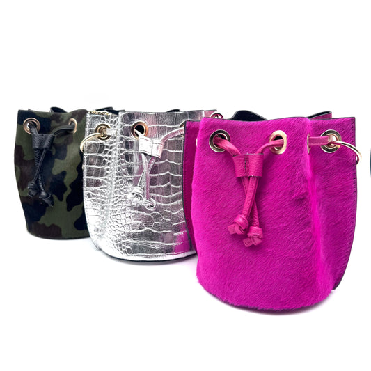 Charlie Leather Demi Bucket Bag