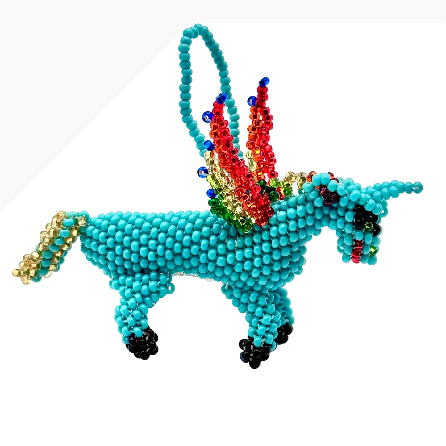 Beaded Unicorn Keychain Charm / Ornament