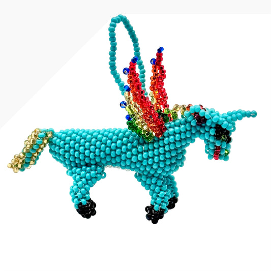 Beaded Unicorn Keychain Charm / Ornament