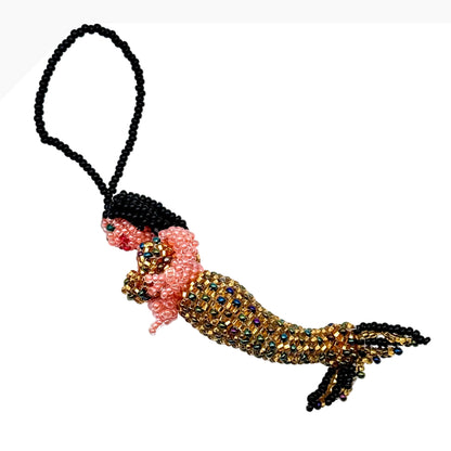 Beaded Mermaid Keychain Charm / Ornament