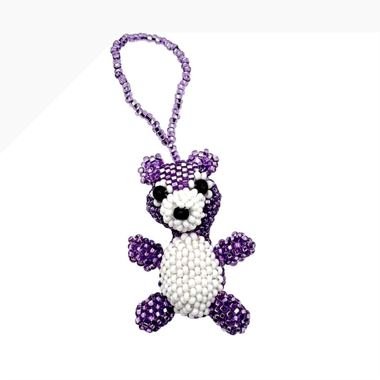 Beaded Bear Keychain Charm / Ornament