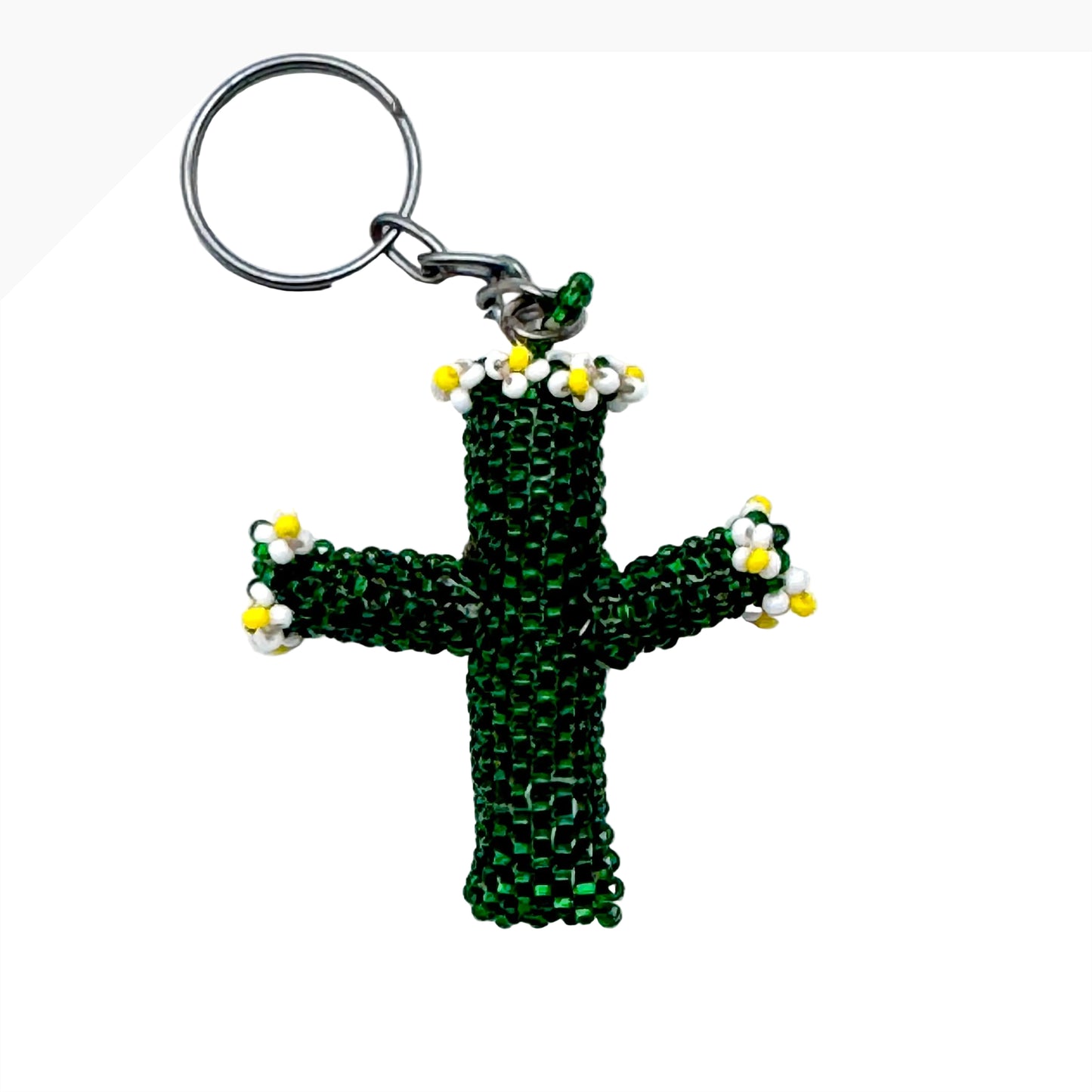 Beaded Cactus Keychain