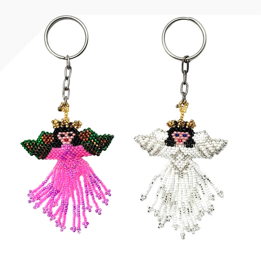 Beaded Angel Keychain